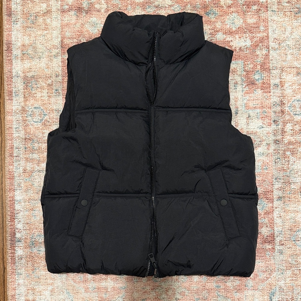 Mango Black Kids Puffer Vest Size 13-14